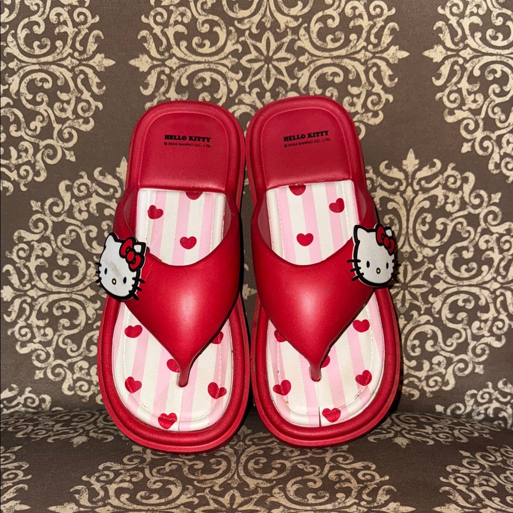 Hello Kitty Pink and Red women’s Flip Flops